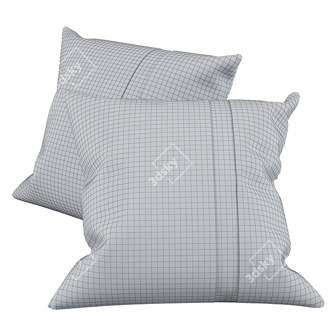 Textured Color Block Pillow Set 3D model image 5