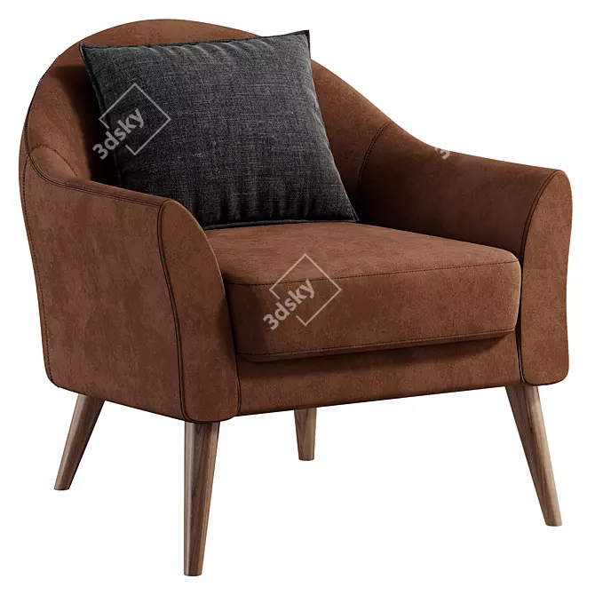 Elegant Swoon Juno Chair Model 3D model image 2