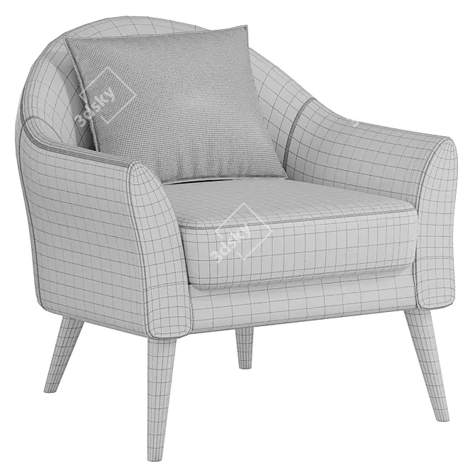 Elegant Swoon Juno Chair Model 3D model image 5