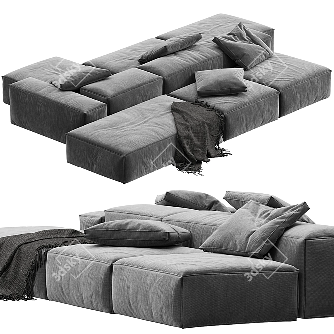 Modular Loft Sofa: Tuo Divano 3D model image 1