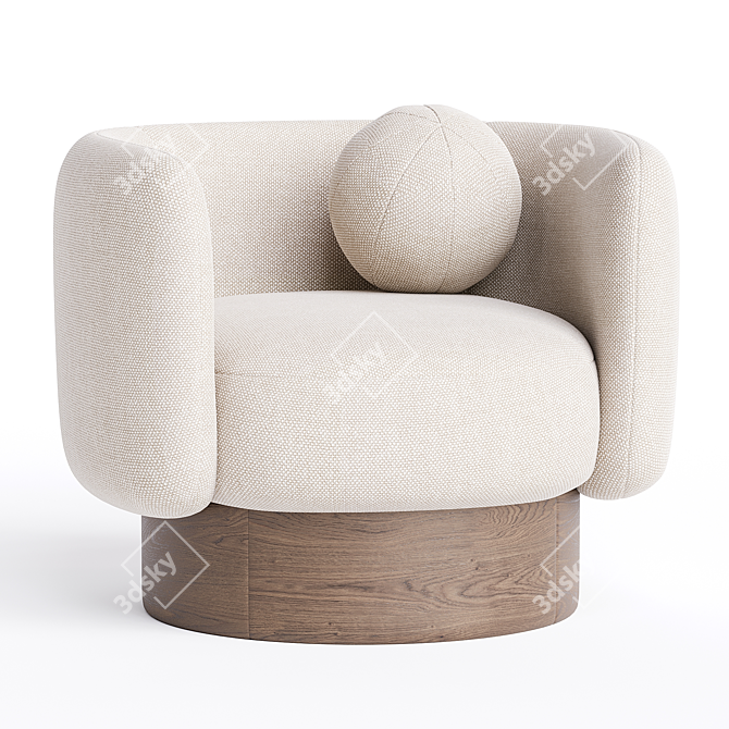 Modern Swivel Chair Design 3D model image 1