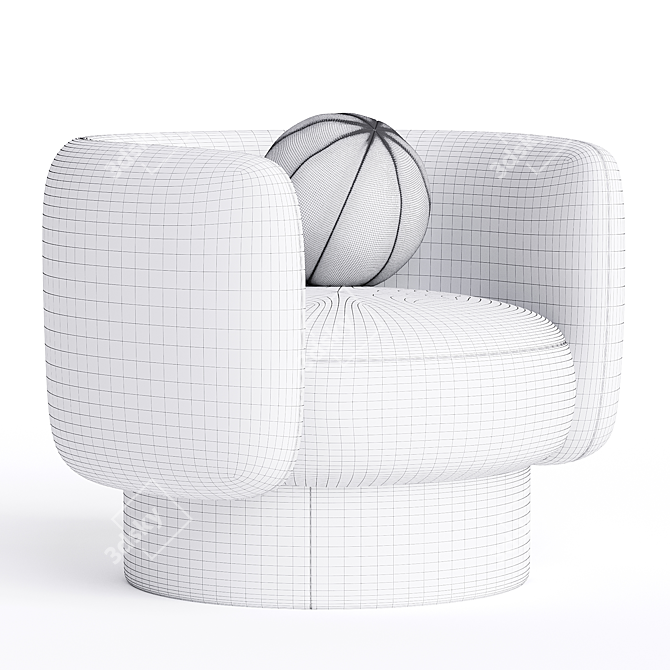 Modern Swivel Chair Design 3D model image 3