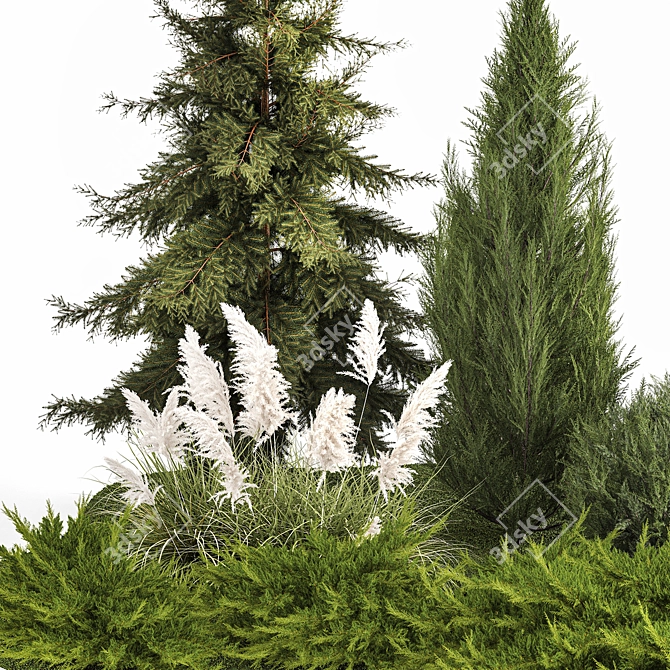 Title: Alpine Plant Collection Set 3D model image 2