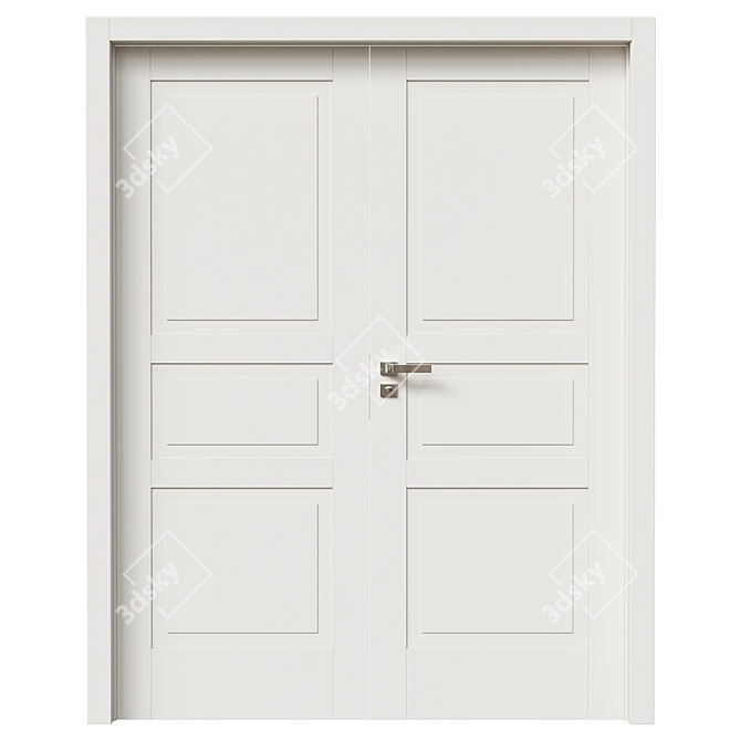 Modern Matt Lacquered Interior Door 3D model image 1