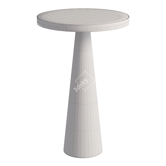 Modern Brass Side Table. 3D Assets. 3D model image 2