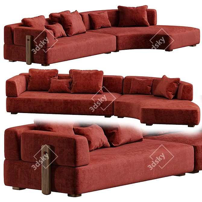 Modern Luxury Sofa CORONA 3D model image 2