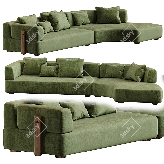 Modern Luxury Sofa CORONA 3D model image 3