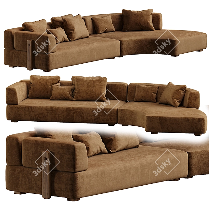 Modern Luxury Sofa CORONA 3D model image 4