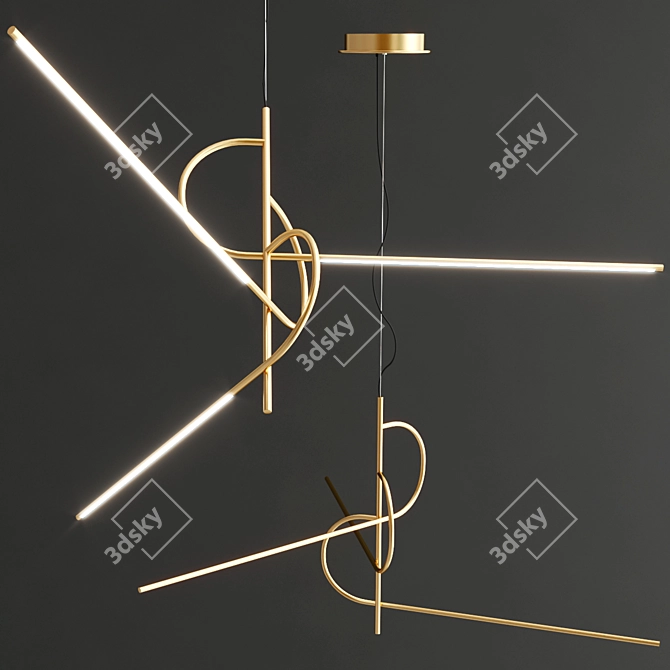 Heavenly Key Suspension Lamp - Gallotti Radice 3D model image 2