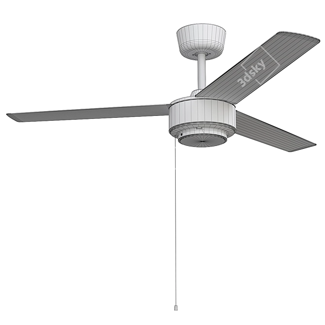  Nordic Bliss Ceiling Fan 3D model image 3