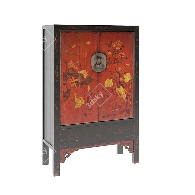 Chinese Antique Cabinet, V-Ray Rendered 3D model image 1