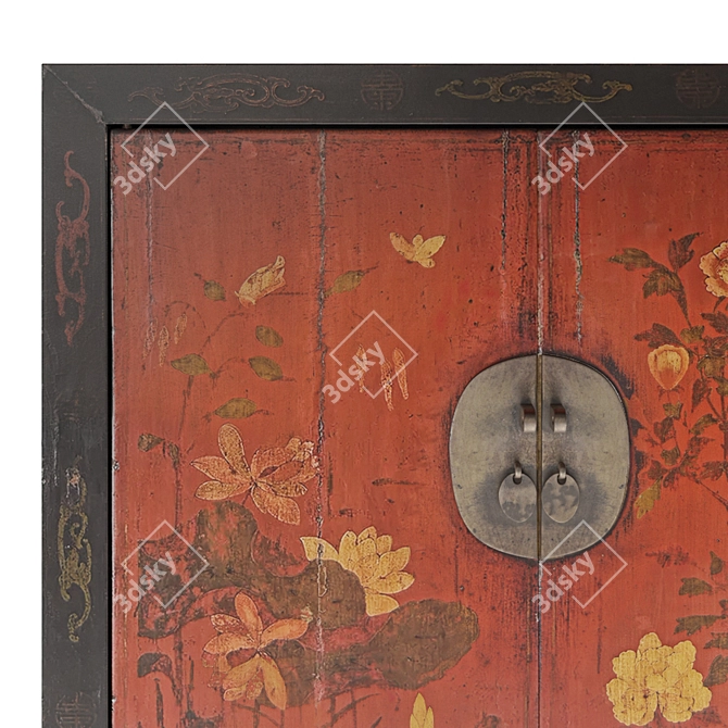 Chinese Antique Cabinet, V-Ray Rendered 3D model image 3