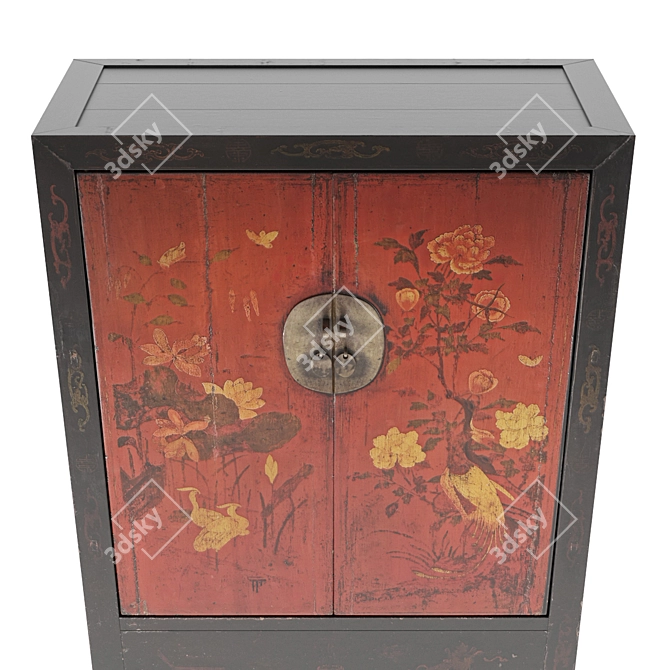 Chinese Antique Cabinet, V-Ray Rendered 3D model image 4