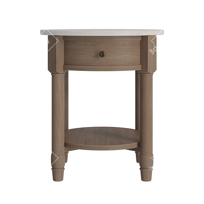 Alexandra Marble Nightstand Pottery Barn 3D model image 2