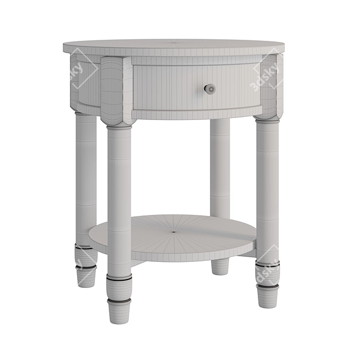 Alexandra Marble Nightstand Pottery Barn 3D model image 4