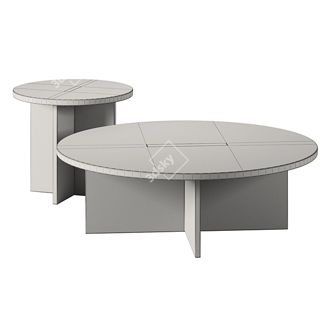 Karimoku Case Study Concrete Wood Table 3D model image 3