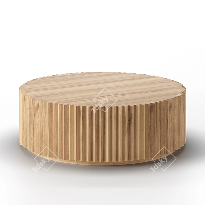 Artisanal Reclaimed Pine Coffee Table 3D model image 1