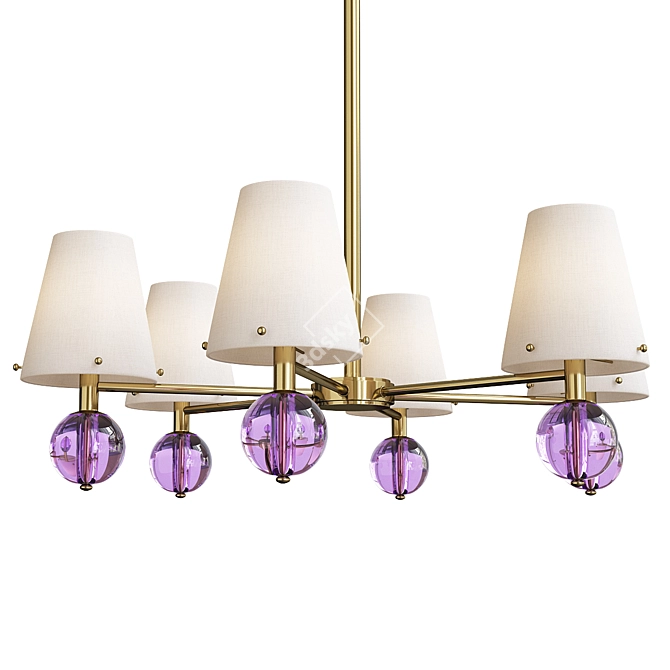  Modern Elegance Six-Light Chandelier 3D model image 1