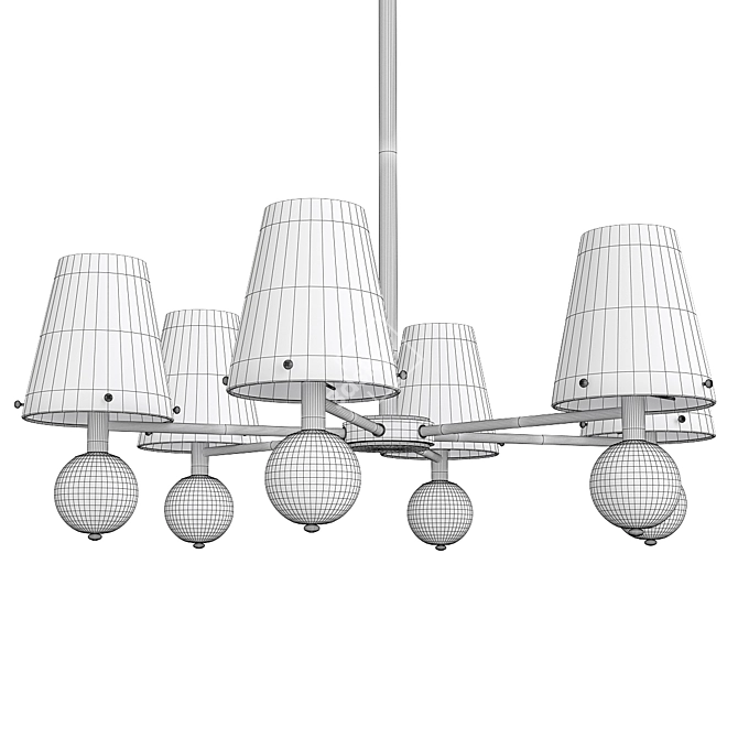  Modern Elegance Six-Light Chandelier 3D model image 2