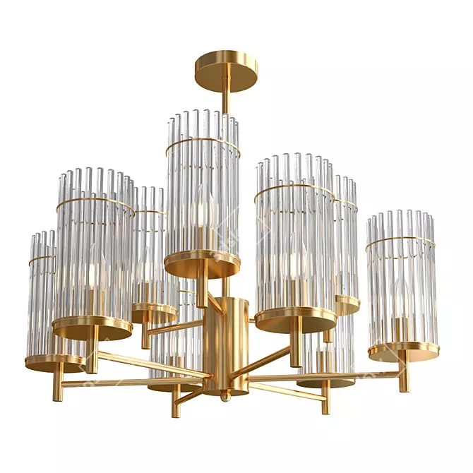 Elegant Odeon Light Chandelier 76cm 3D model image 1