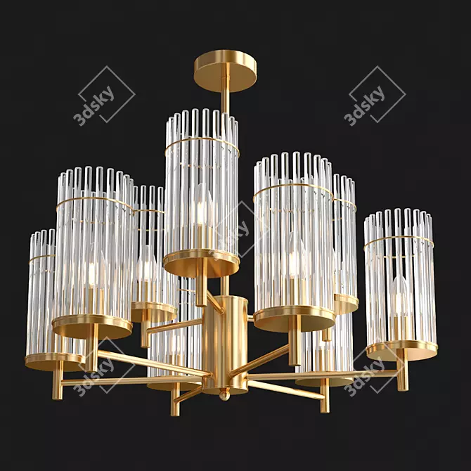 Elegant Odeon Light Chandelier 76cm 3D model image 2