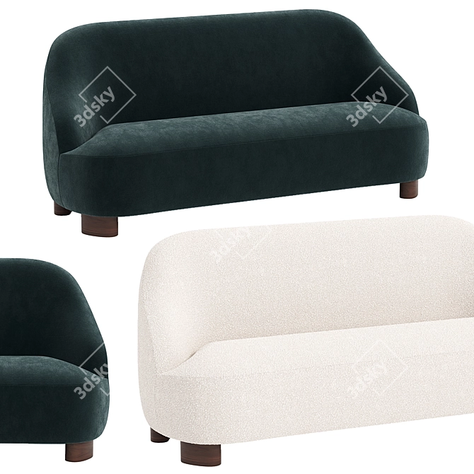 Modern Margas_LC1 Sofa Design 3D model image 1