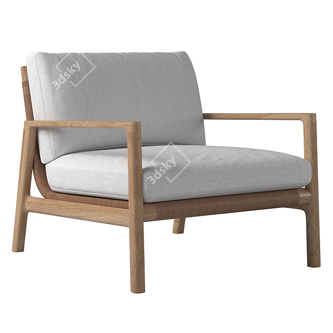 Modern Mesa Lounge Chair 3D model image 3