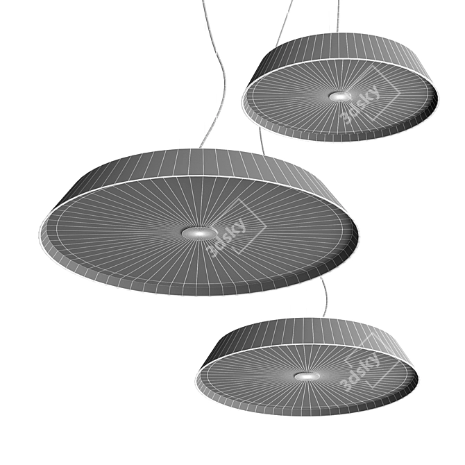 Trapezoid LED Pendant Light 3D model image 6