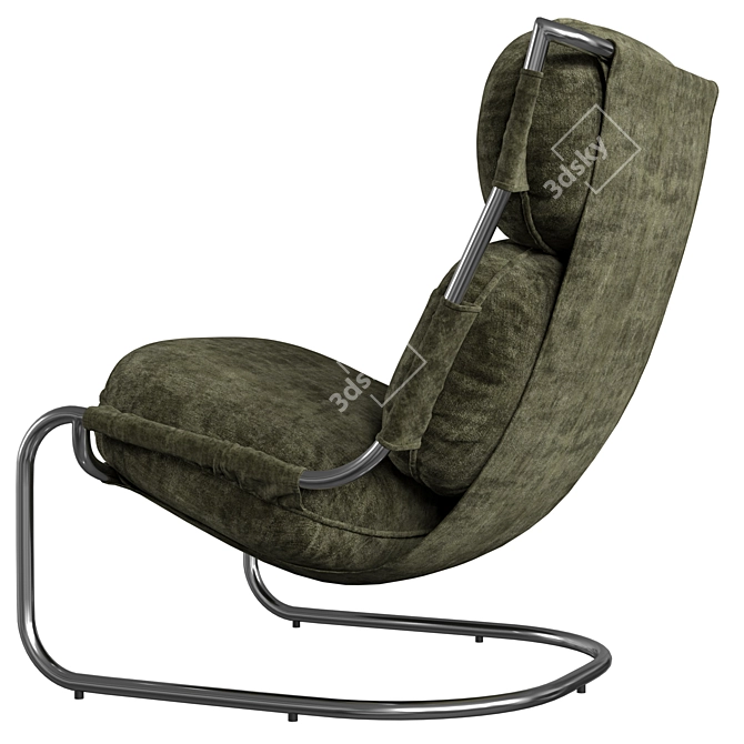 Elegant Retrò-Inspired Columbus Armchair 3D model image 3