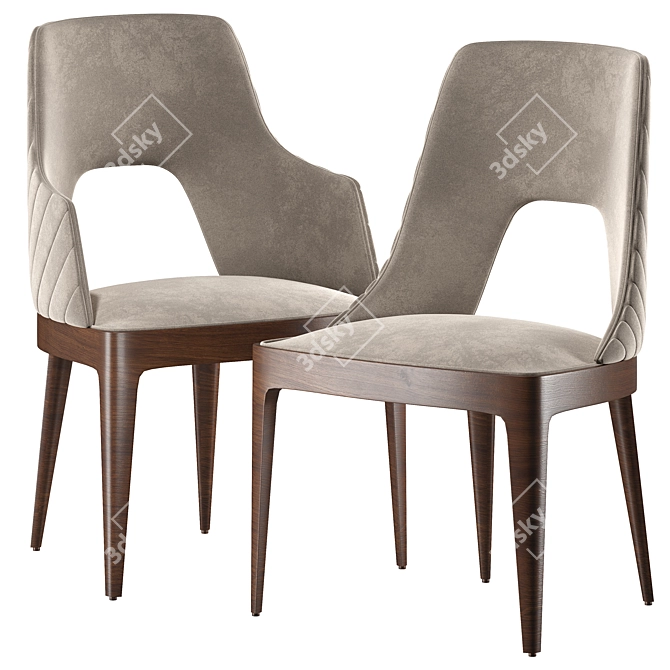 Luxury Vittoria Frigerio Reina Chair 3D model image 1