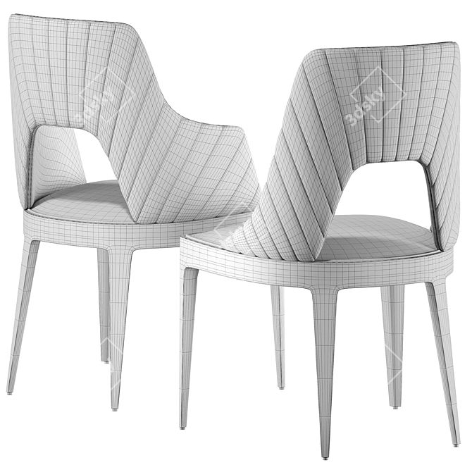 Luxury Vittoria Frigerio Reina Chair 3D model image 3