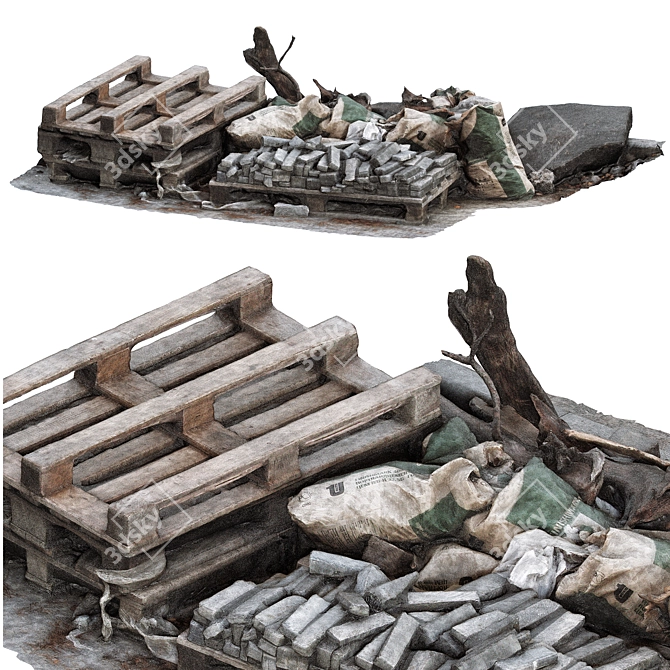 Construction Debris Collection Kit 3D model image 1