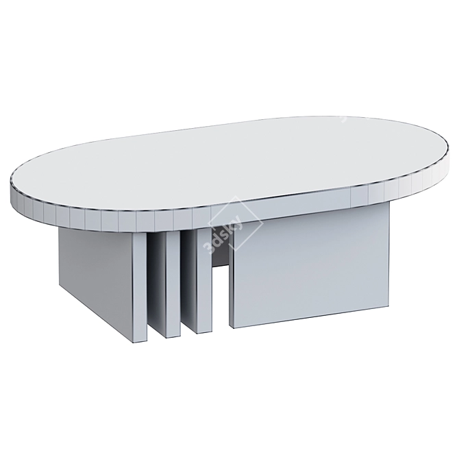 Ottawa Black Coffee Table - Sleek Modern Design 3D model image 2