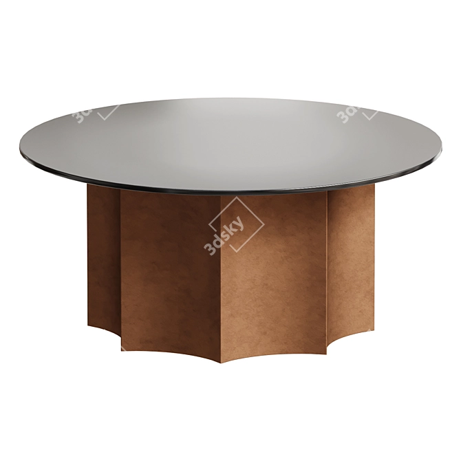 Modern Round Coffee Table Unique Design 3D model image 1