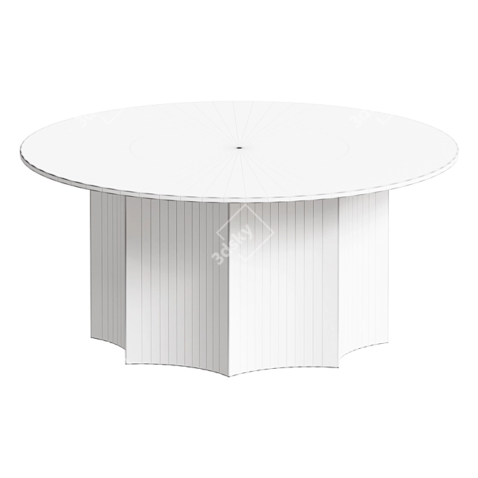 Modern Round Coffee Table Unique Design 3D model image 2