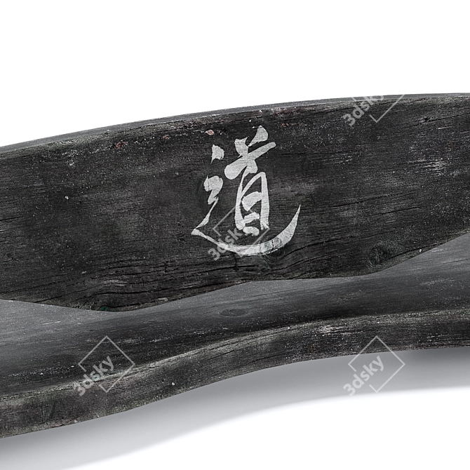 Japanese Katana Sword Decor 3D model image 4