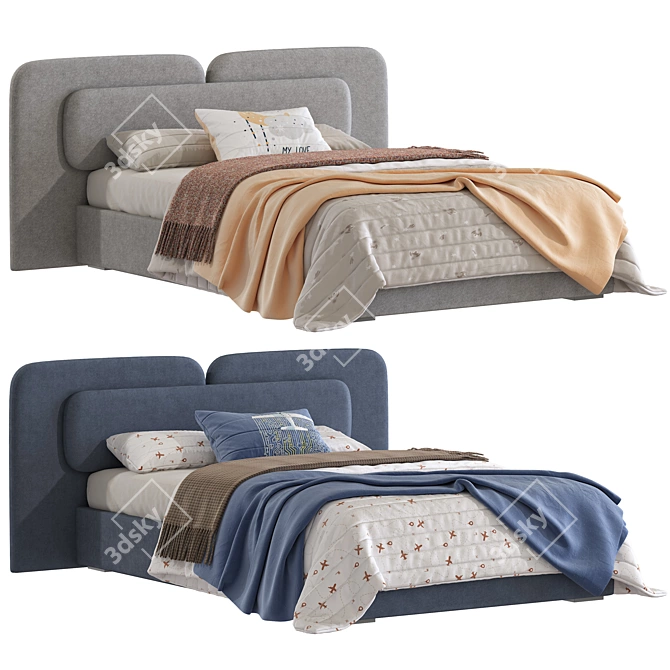 Angelo 312 Bed with Variants 3D model image 1