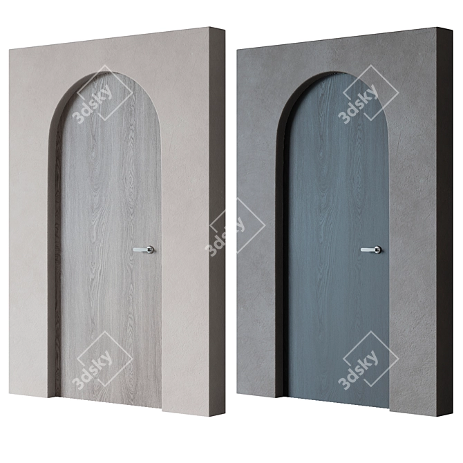 Archway Wooden Doors, 2100x900mm 3D model image 1