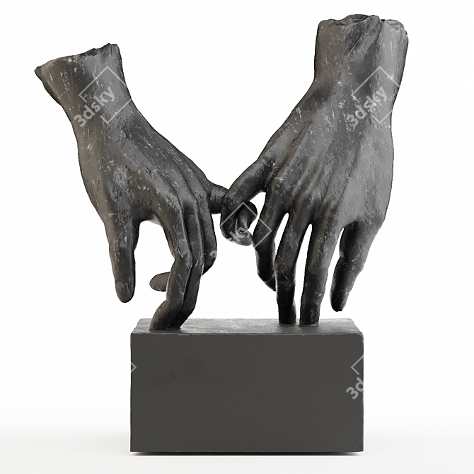 Contemporary Hand Sculpture Decor Piece 3D model image 1