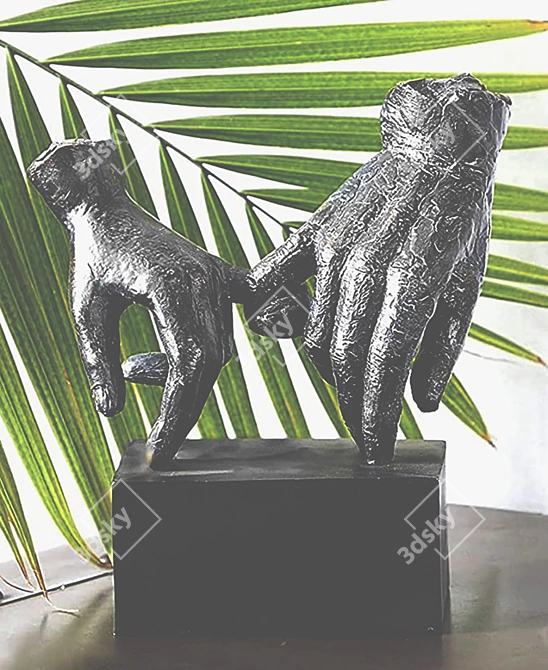 Contemporary Hand Sculpture Decor Piece 3D model image 5