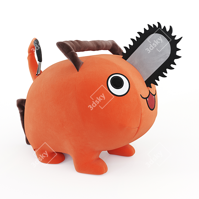 Chainsaw Man Pochita Plush: Adorable Anime Collectible 3D model image 1