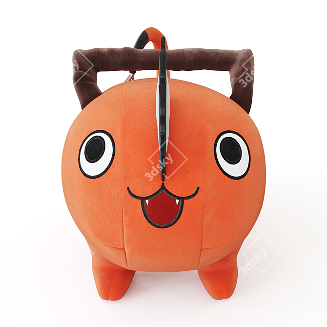 Chainsaw Man Pochita Plush: Adorable Anime Collectible 3D model image 3