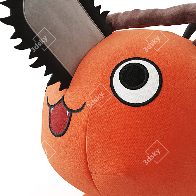 Chainsaw Man Pochita Plush: Adorable Anime Collectible 3D model image 4