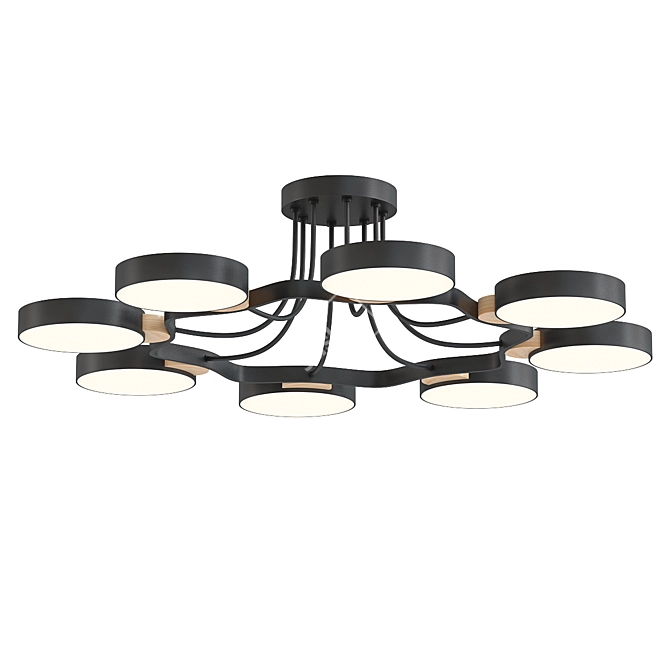 Scandinavian Modern Ceiling Light Fixture 3D model image 1