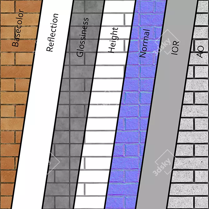 High-Quality PBR Brick Textures vol_02 3D model image 5