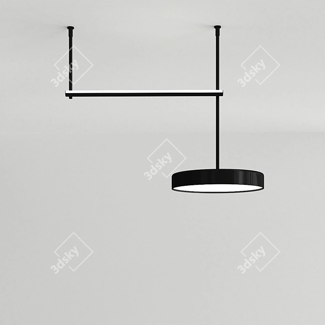 Steel Linear LED Lighting Profile 3D model image 5