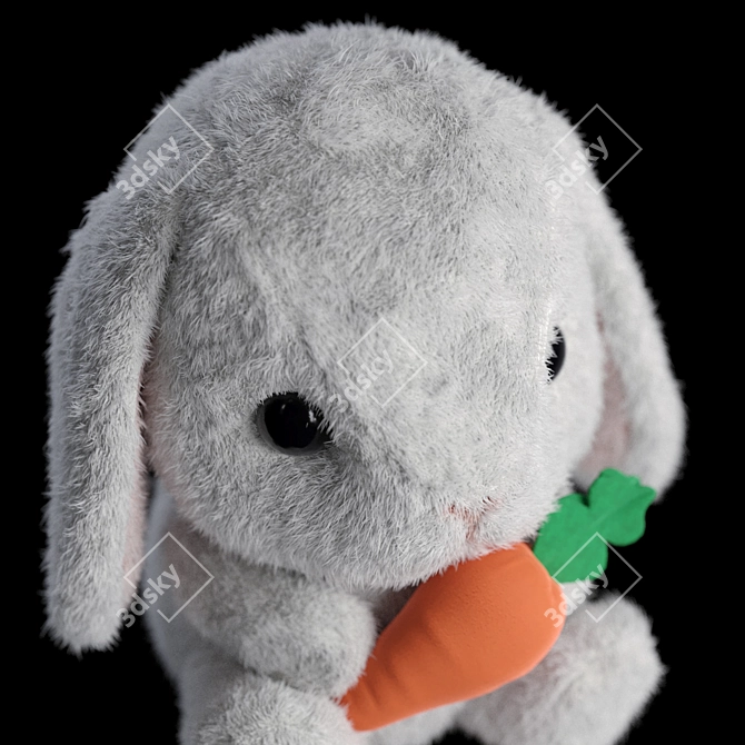 Rabbit Toy with Hair Fur 3D model image 4