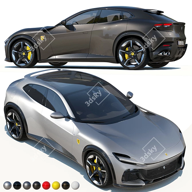 Ferrari Purosangue Crossover Model 3D model image 1