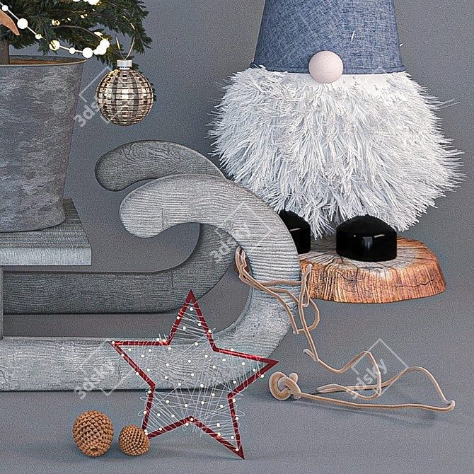 Festive Deco Set with Vray 3D model image 3