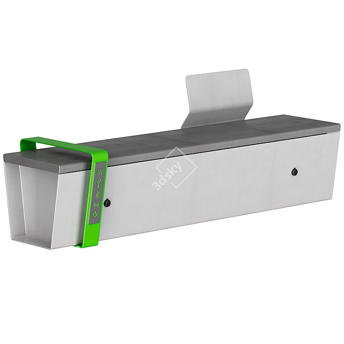 Modern Outdoor Smart Bench 3D model image 3